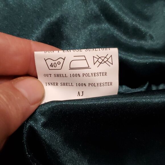 Revelry Dawson Crushed Velvet Ruched Gown in Emerald Green Size 12 - Picture 15 of 16